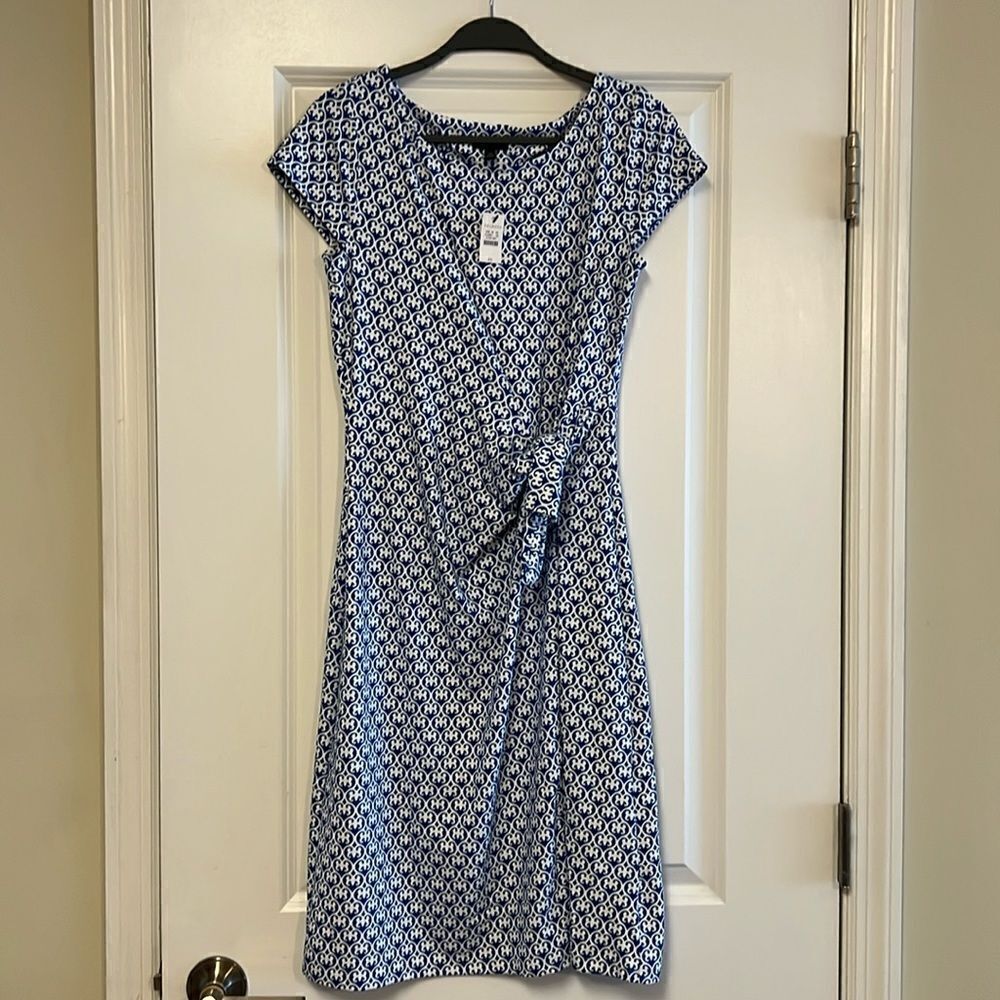 NWT Talbots Midi Side Tie Dress with Cap Sleeves